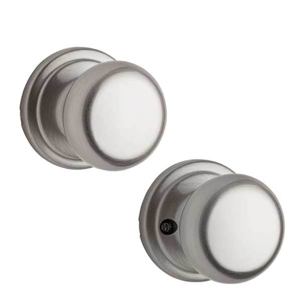 Kwikset: Hancock Passage Door Knob with Round Rose  Satin Nickel
